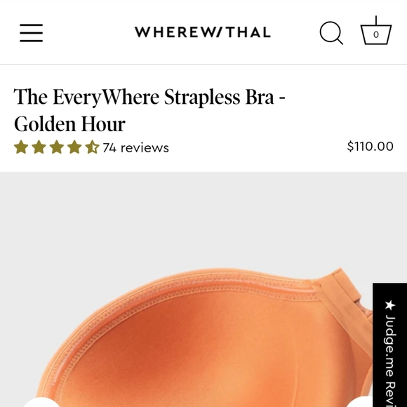 WHEREW/THAL The everywhere strapless bra golden hour - Picture 9 of 10